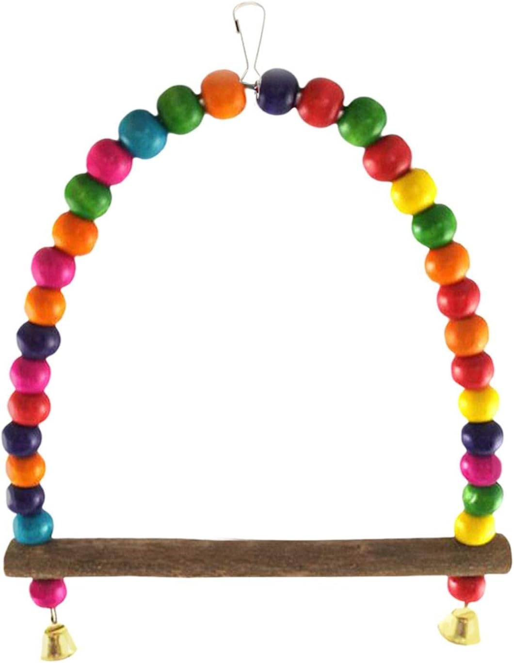 SunGrow Colorful Finch Swing Toy with Bells - Swing Perch,1 Piece - image 2