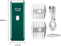 Dog Clippers,Quiet Washable USB Rechargeable Cordless Dog Grooming Kit,Electric Pets Hair Trimmers - Green Clipper - image 2
