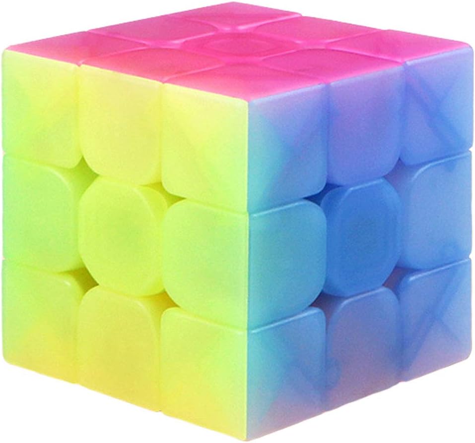 QiYi Warrior W 3x3 stickerless jelly speed cube with frosted transparent colors