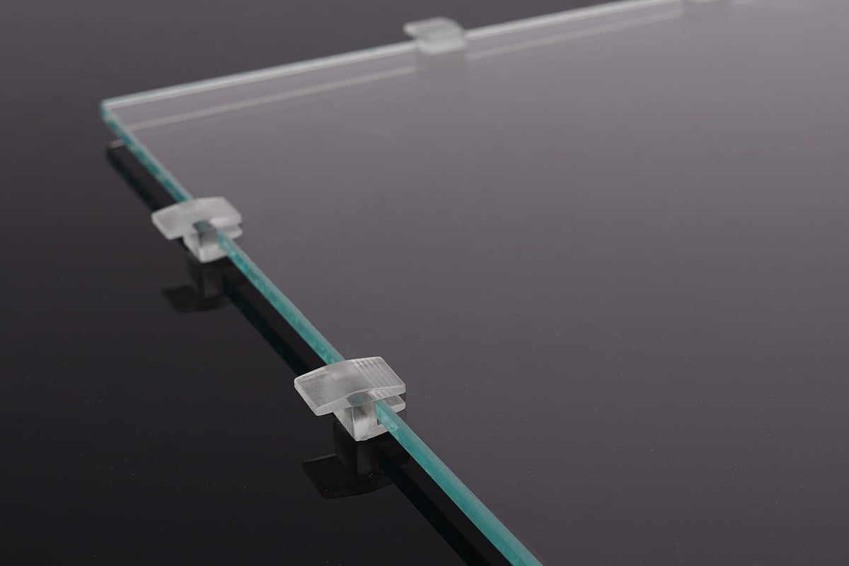 LANDEN Glass Aquarium Lid with Clips for 30x30cm 6.6 Gallon Rimless - Cover Clips / 4mm with 3.5mm Gap (12 pcs) - image 3