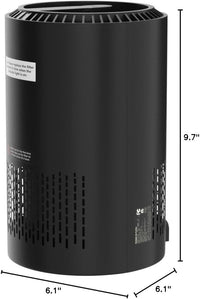 AROEVE Air Purifiers for Bedroom Home, Air Purifier For Smoke Pollen Dander Hair Smell Air Cleaner with Sleep Mode Speed Control For Bedroom Office, MK01- Black(Available for California)