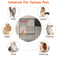 3-Tier Cat Cage Enclosure Indoor Cat Cage Playpen With Hammock Toy Ball Ladder DIY Iron Wire Cat House Kennels Crate For