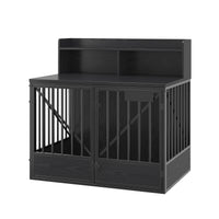 Dog Crate Large Capacity Multifunctional Spacious Top Pet Kennel With 2 Open Storage Compartment