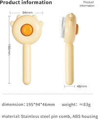 Pet Grooming Brush - Cat & Dog Fur Remover, Massage Brush for Long & Short Hair Pets, Removes Loose Fur & Hair (Green)