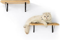 2 Pack 4 Steps Cat Wall Shelves and Stairs with Sisal Rope.Cat Wall - Brownish white / 1 / 2 Pack 1 Steps - image 2