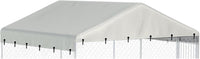 Outdoor Dog Kennel Cover 10'W x 10'L Replacement Covers - Beige / 10'W x 10'L x 1.8'H