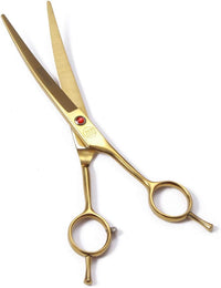 Professional Dog Grooming Scissors Set - 7 Inch (Pack of 5) / Gold - image 3