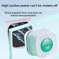 Mini Magnetic Aquarium Brush with Scraper Blade - Fish Tank Dirt Remover for Small Glass/Acrylic Tanks, Safe for Betta & Shrimp (5-20 Gallon) (Middle with Scraper)