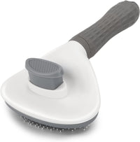Cat Brush for Shedding, Skin Friendly Self-Clean Dog Slicker Brush – Essentials for Cats - Gray