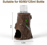 Adjustable No Drip Ceramic Hamster Water Bottle for Glass Tank – Essentials for Small Pets - Brown Tree - image 2