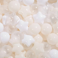 TRENDPLAY Star Ball Pit Balls for Toddlers 50 100 200 Count Star - Beige / 100
