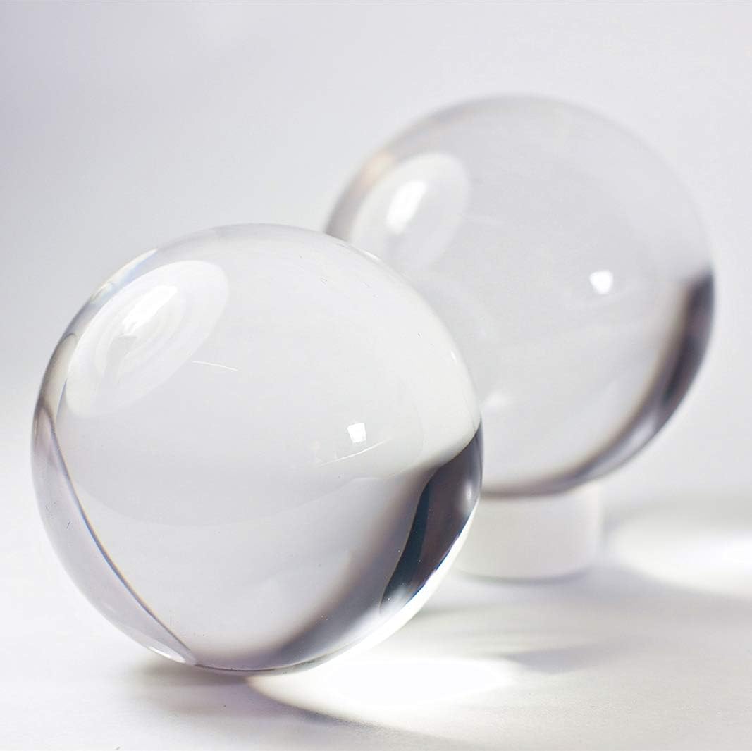 DSJUGGLING two clear acrylic 55 mm contact juggling balls for beginners - view 2