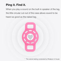 Silicone cat collar holder for AirTag that loops onto a small collar - view 4
