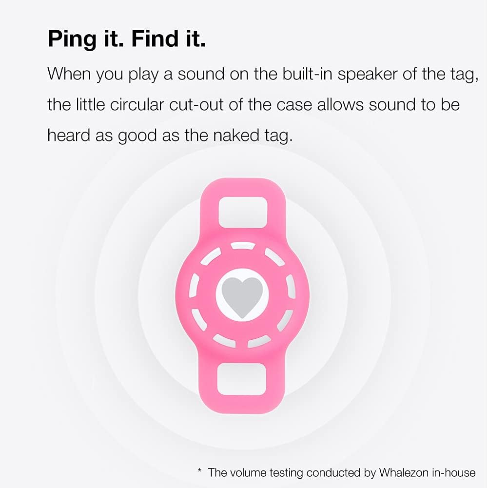 Silicone cat collar holder for AirTag that loops onto a small collar - view 4