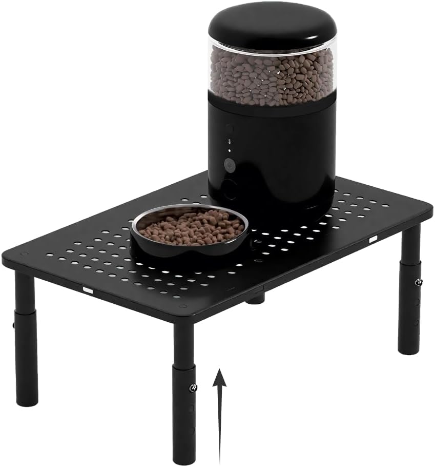W‌SOWX Adjustable Automatic Cat Feeder Stand - Black
