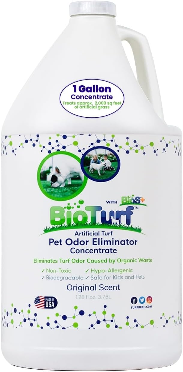 BioTurf BioS+ Artificial Turf Cleaner Deodorizer Concentrate – Essentials for Dogs