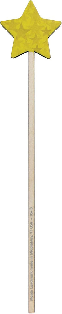 Maple Landmark Silly Sticks yellow wooden star magic wand, 12 inches long - view 2
