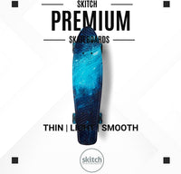 SKITCH Skateboards for Kids, Teens and Adults - Blue Galaxy LED+ - image 2