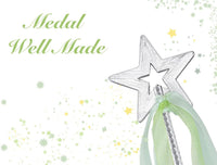 Lovelyshop Crystal Metal Star Fairy Wand with Ribbon - Light Green - image 4
