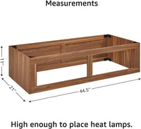unipaws 110 Gallon Reptile Tank for Lizards - Walnut / Stacker for 110 Gallon Tank - image 2