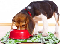 Dog Food Mats for Floors Waterproof - Green / 19"L x 12"W - image 3