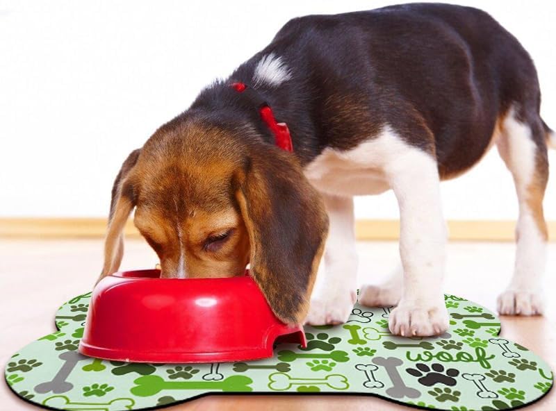 Dog Food Mats for Floors Waterproof - Green / 19"L x 12"W - image 3