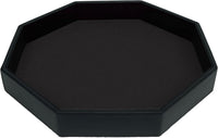 11.5 Inch Octagon Dice Rolling Tray - Black