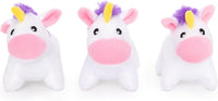ZippyPaws Burrow Replacement Miniz Squeaky Toy for Enrichment - Unicorns (3-pack)