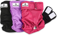 Pet Parents Washable Dog Diapers + Extendrs of Durable Doggie Diapers - Princess / Small (9-15")
