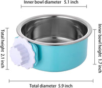 Stainless Steel Removable Pet Food Bowl - (Round) Pink/Blue / 2 - image 2