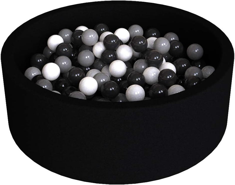Wonder Space Deluxe Kids Round Ball Pit - Black / 35"