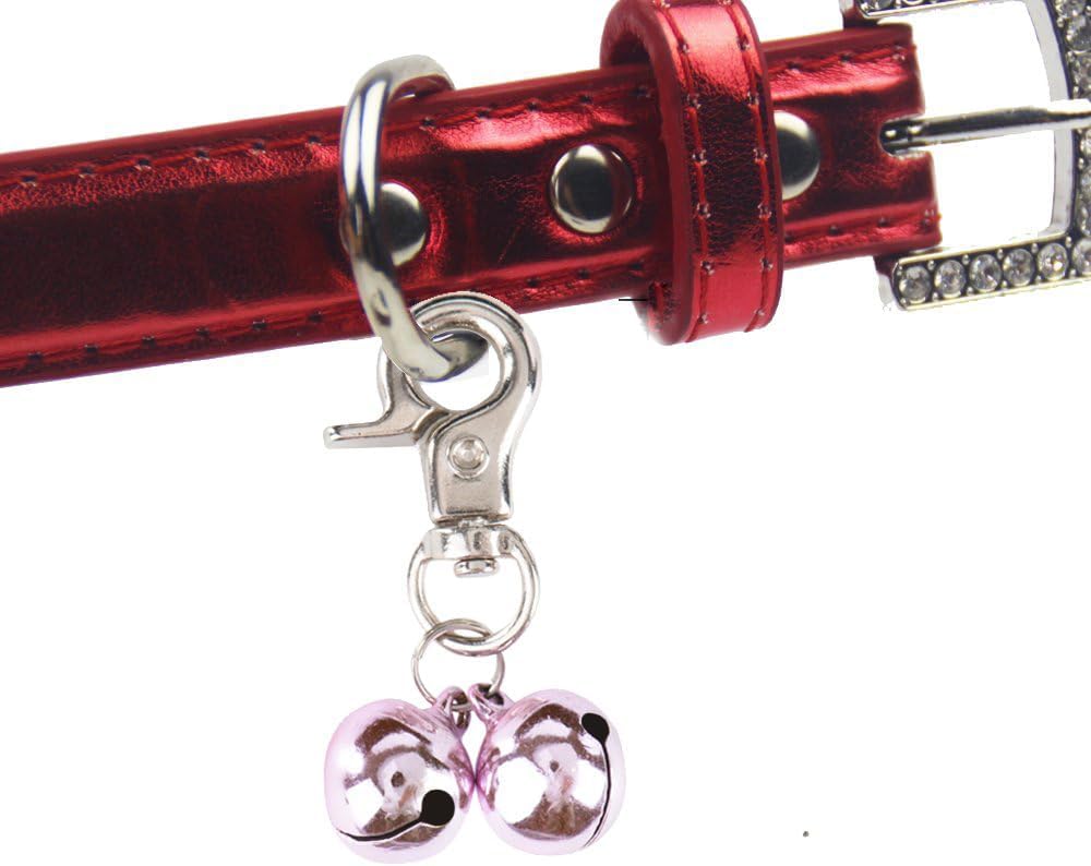Cat Bell 2 Pack, Pet Collar Bells for Cats and Dogs - Pink / Small - image 3