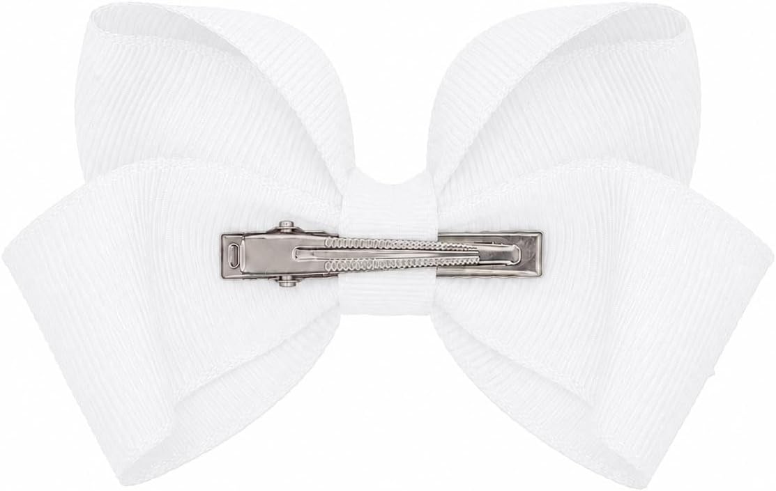 Motique Accessories 4 inch dusty rose grosgrain hair bow for girls on a metal alligator clip - view 24