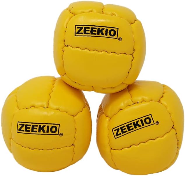 Zeekio Galaxy 12 panel leather juggling balls, pack of 3 in dark blue - view 17