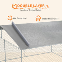 Dog Kennel Outdoor Dog Run w/ Canopy, 13 x 13 x 7.5