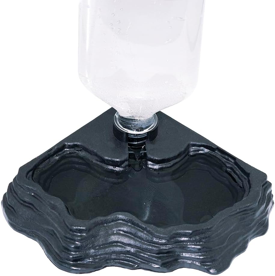 Lizard Bearded Dragon Water Bowl Dish Automatic Dispenser - Black - image 4