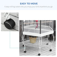 Bird Cage Starter Kit with Detachable Rolling Stand