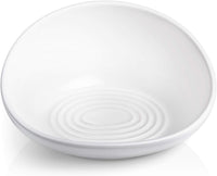 CatGuru Cat Food Bowl, Ceramic Bowls for Indoor Cats - Single Bowl / High-Low White