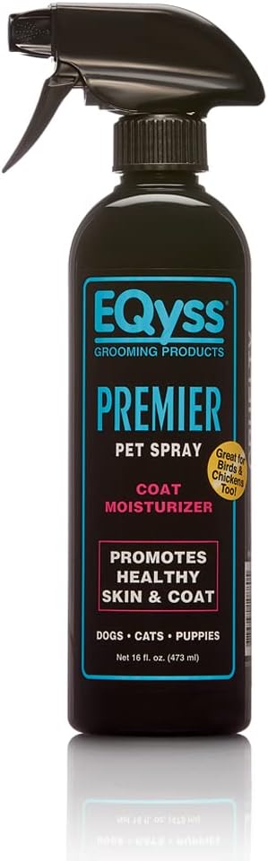 EQyss Premier Pet Spray - Moisturizes & Conditions for Healthy Skin & Coat, Non - greasy, Repels - 16-Ounce