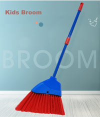 Kids Broom-Housekeeping Cleaning Tool for Kids Pretend Playing - Blue+red - image 3