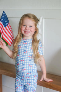 Cherry Gingham 2pc Bamboo Pajamas - BIG FRENCHIES