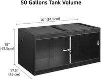 unipaws 110 Gallon Reptile Tank for Lizards - Black / 50 Gallon Tank - image 3