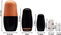 HYCLES Nesting Dolls Russian Matryoshka Wood Stacking Nested Set - ⑧ pumpkin - image 3