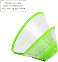Pet Cone Recovery Dog Cone Adjustable Dog Collar Clear Padded Collar with Breathable Soft Edge, Plastic Puppy Cone Protect The Neck Surgery Recovery, Designed for Cats and Puppies (Small, Green)