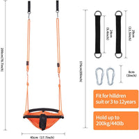 2 -in - 1 Toddler Swing. Swing Seat for kids Adjustable Ropes, for Kids Heavy Duty Rope Play - Orange - image 4