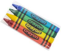 Lucky Art Crayonology bulk crayons, 20 individually wrapped 4-packs of red, yellow, blue and green