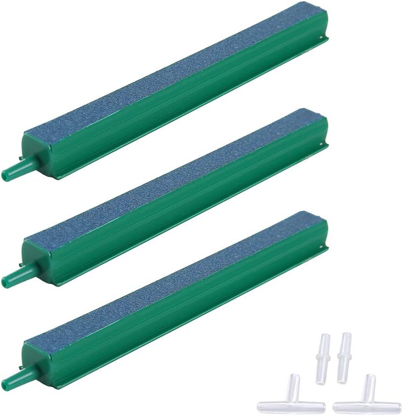 Set of three 6 inch aquarium air stone bars for fish tanks