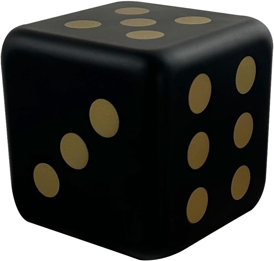 funnysquee 3.15 inch foam dice toy with large numbers, Fortunate Red - view 2