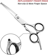 Chibuy curved dog grooming scissors with round tips and 4CR stainless steel blades - view 3