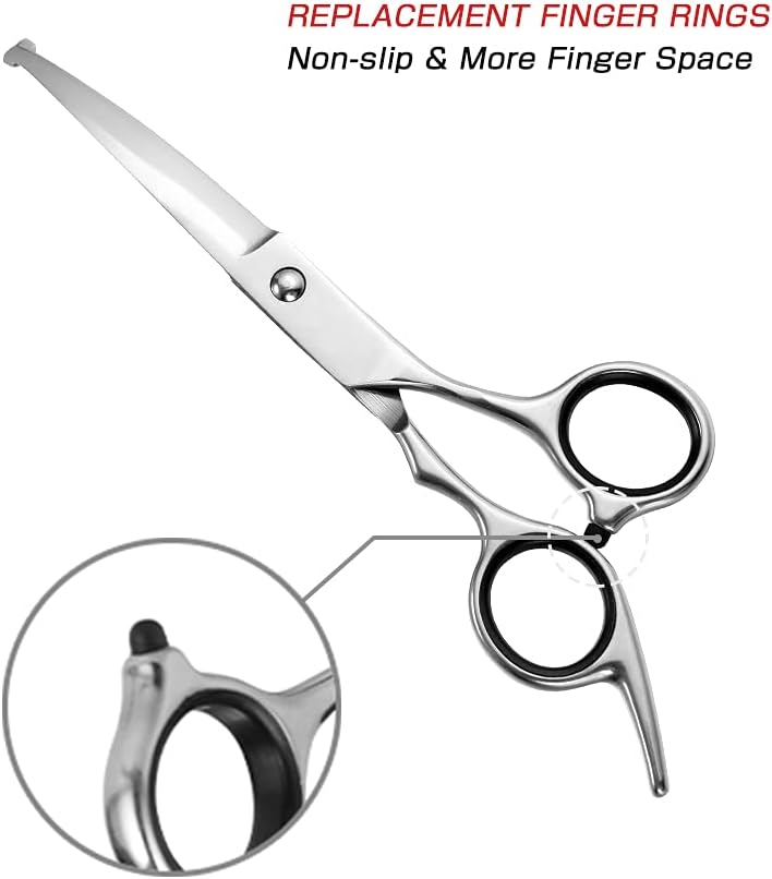 Chibuy curved dog grooming scissors with round tips and 4CR stainless steel blades - view 3